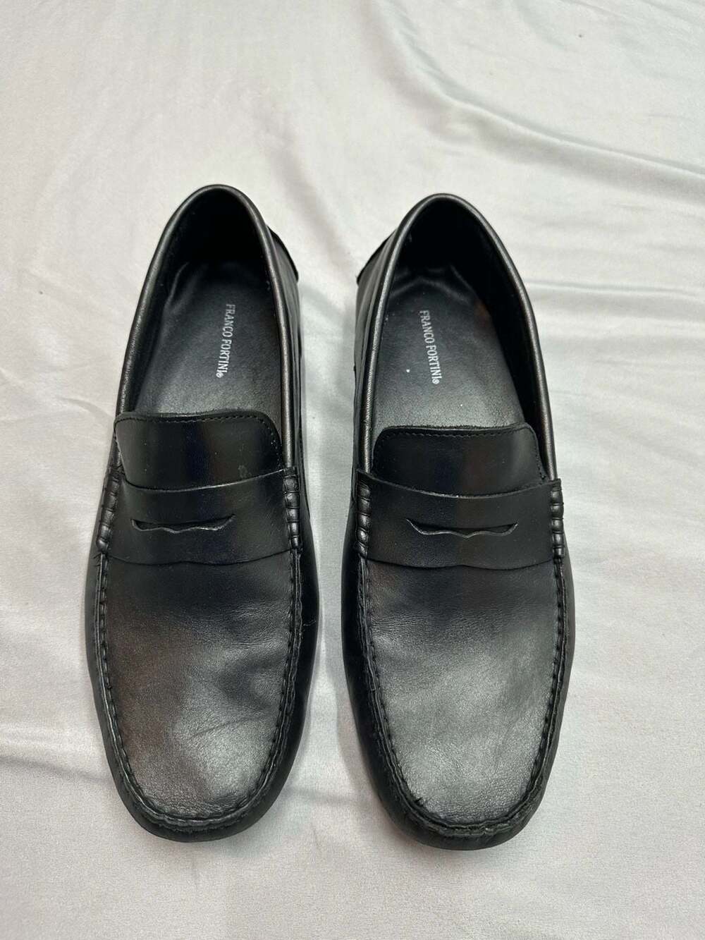 Franco Fortini Men's Daven Penny Black Driving Loafer